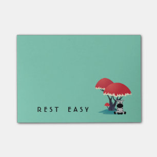 Cute Zebra Sitting Under an Umbrella Tree Post-it Notes
