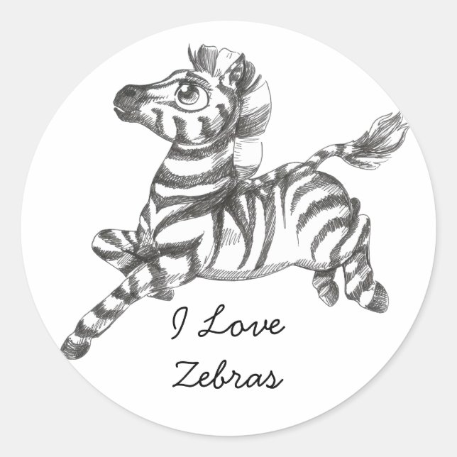Cute Zebra Stickers (Front)