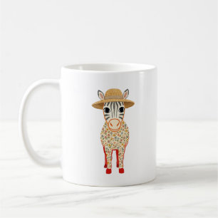 Cute Zebra Sun Hat Mug
