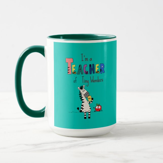Cute Zebra Teacher  Mug (Left)