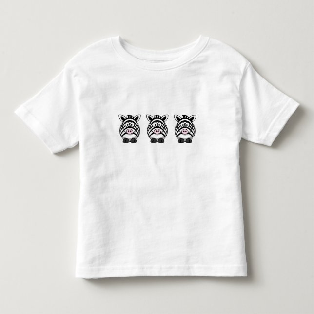 Cute Zebra Toddler T-Shirt (Front)