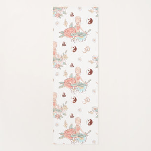Cute Zen Yoga Meditation Lotus Namaste Pastel Yoga Mat