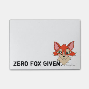 Cute Zero Fox Given Red Orange Fox Post-it Notes