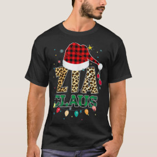 Cute Zia Claus Santa Hat Aunt Claus Fun Buffalo Le T-Shirt