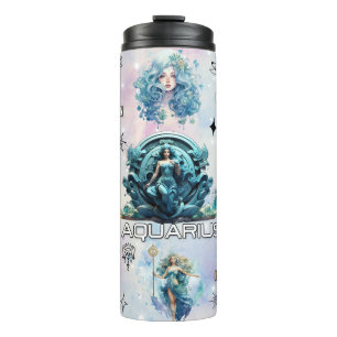 Cute Zodiac/Aquarius Thermal Tumbler
