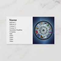 cute zodiac sign business cards