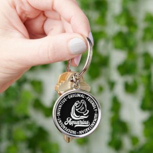 Cute Zodiac Sign Characteristics/Aquarius Key Ring
