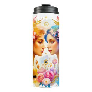 Cute Zodiac Sign/Gemini Thermal Tumbler