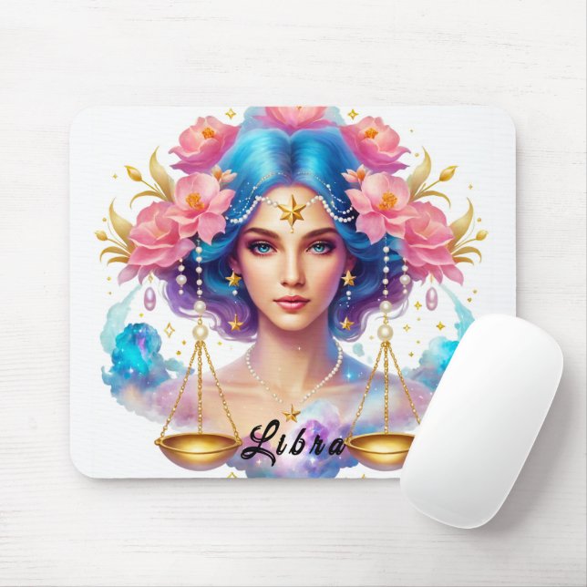 Cute Zodiac Sign/Libra Mouse Mat (With Mouse)