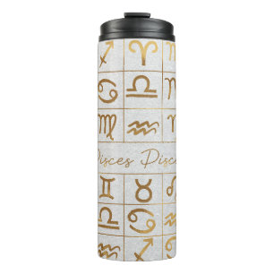 Cute Zodiac Sign/Pisces Thermal Tumbler