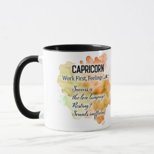 Cute Zodiac Sign Traits/ Capricorn Wrap Mug