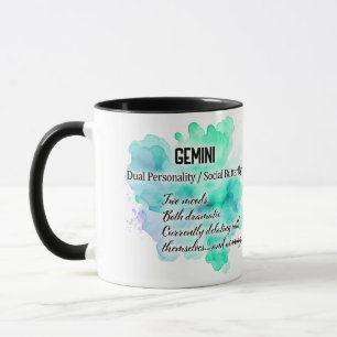 Cute Zodiac Sign Traits/ Gemini Wrap Mug