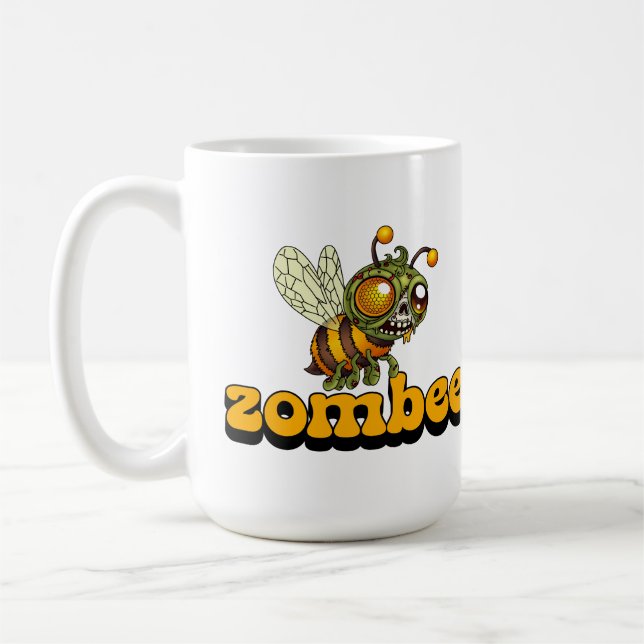 Cute Zombie Bee Coffee Mug (Left)