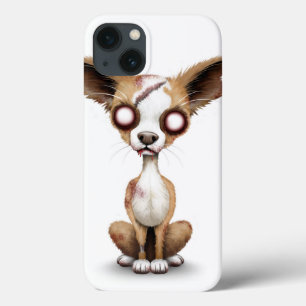Cute Zombie Chihuahua Puppy Dog White iPhone 13 Case
