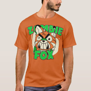 Cute Zombie Fox Funny Halloween Zombie Animals T-Shirt