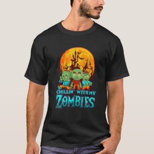 Cute Zombies Halloween 2021 Chillin With My Zombie T-Shirt