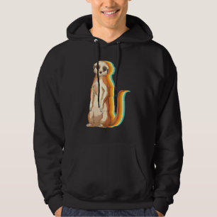 Cute Zoo Animal Africa Safari Meerkat Retro Meerk Hoodie