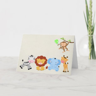 Cute Zoo Animals Birthday for Child Card