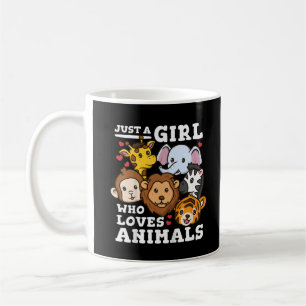 Cute Zoo Animals Elephant & Giraffe Illustration  Coffee Mug