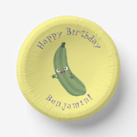 Cute zucchini happy cartoon illustration