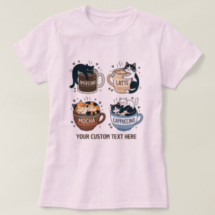 CuteCat Coffee Mug Funny Graphics T-Shirt