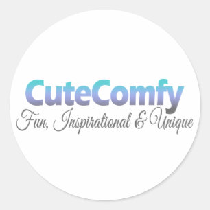 CuteComfy Brand Name Logo Classic Round Sticker