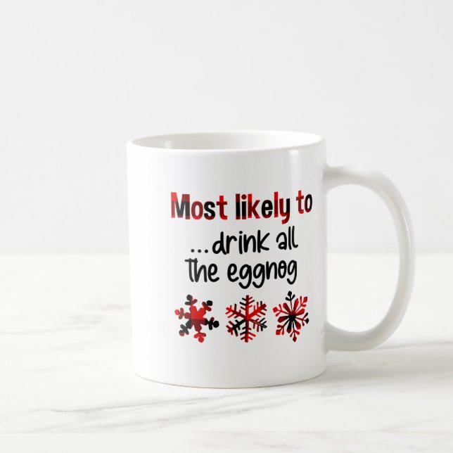 Cutecomfy Most Likely To Drink All The Eggnog Chri Coffee Mug (Right)