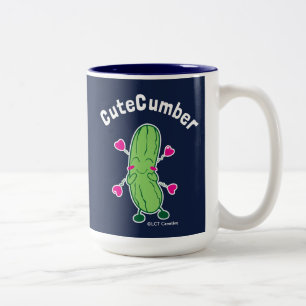 CuteCumber Two-Tone Coffee Mug