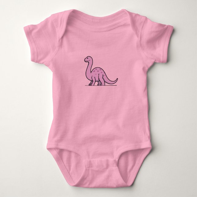 CuteForKids - Brontosaurus Baby Bodysuit (Front)