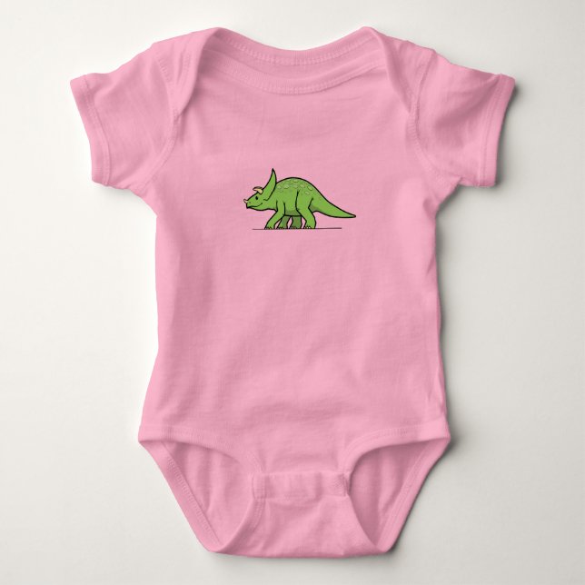 CuteForKids - Triceratops Baby Bodysuit (Front)