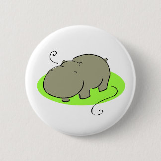 CuteHippoPin 6 Cm Round Badge