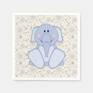 Cutelyn Baby Blue Elephant Napkin