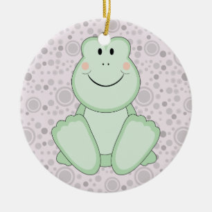 Cutelyn Baby Frog Ceramic Tree Decoration