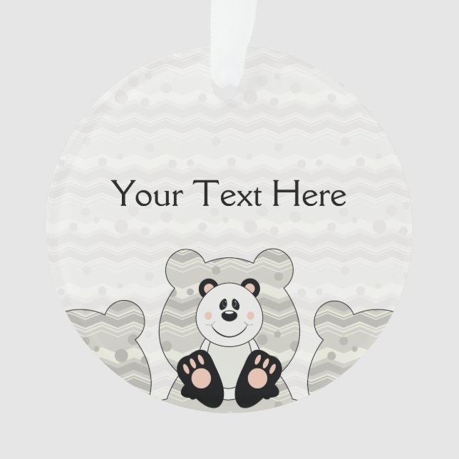 Cutelyn Panda Bear Ornament (Front)