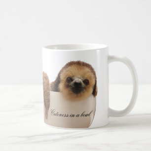 "Cuteness in a Bowl" Sloth Mug