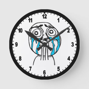 Cuteness Overload Comic Meme Round Clock