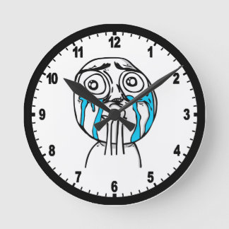 Cuteness Overload Comic Meme Round Clock