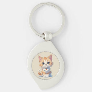 Cuteness Overload Kawaii Kitty Key Ring