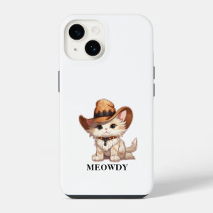 Cuteness Overload Meowdy Western Cat iPhone 14 Case