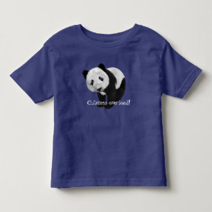 "Cuteness overload!" with sweet panda Toddler T-Shirt