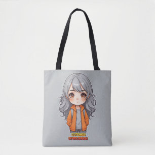 Cuteness Overloaded: A Charming Chibi Character Tote Bag