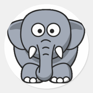 Cuter Elephant Classic Round Sticker