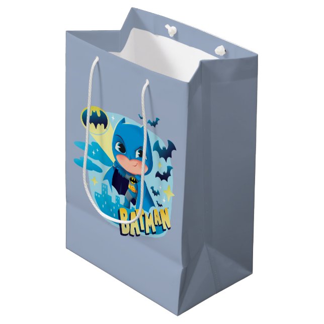 Cuter Than Cute Batman Medium Gift Bag (Front Angled)