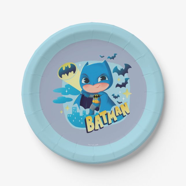 Cuter Than Cute Batman Paper Plate (Front)