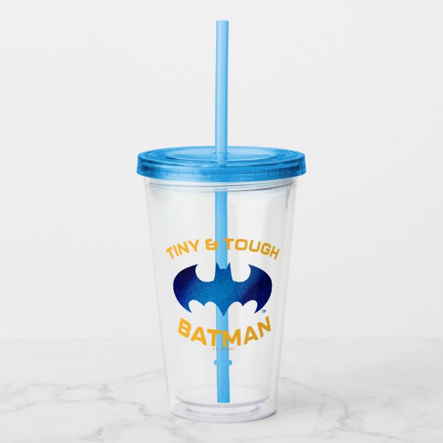Cuter Than Cute Tiny & Tough Batman Acrylic Tumbler (Front)