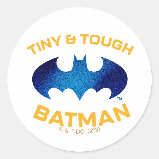 Cuter Than Cute Tiny & Tough Batman Classic Round Sticker (Front)