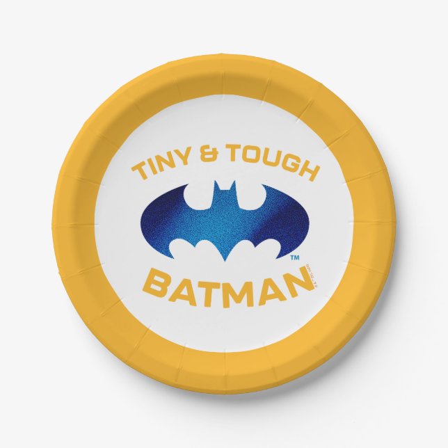 Cuter Than Cute Tiny & Tough Batman Paper Plate (Front)