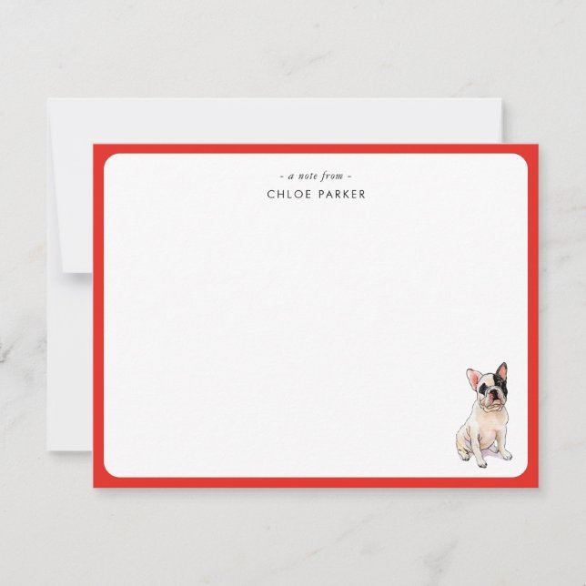 CuteRed Border French Bulldog Christmas Thank you  (Front)
