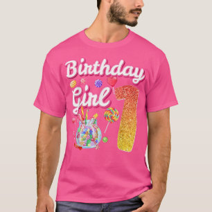 Cutes 1st Birthday Girls Sweet Candy 1 Year Old Ca T-Shirt