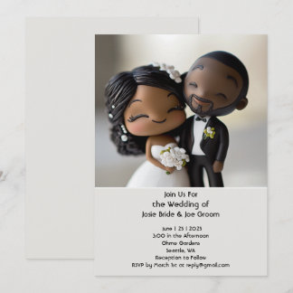 Cutest African American wedding Invitation